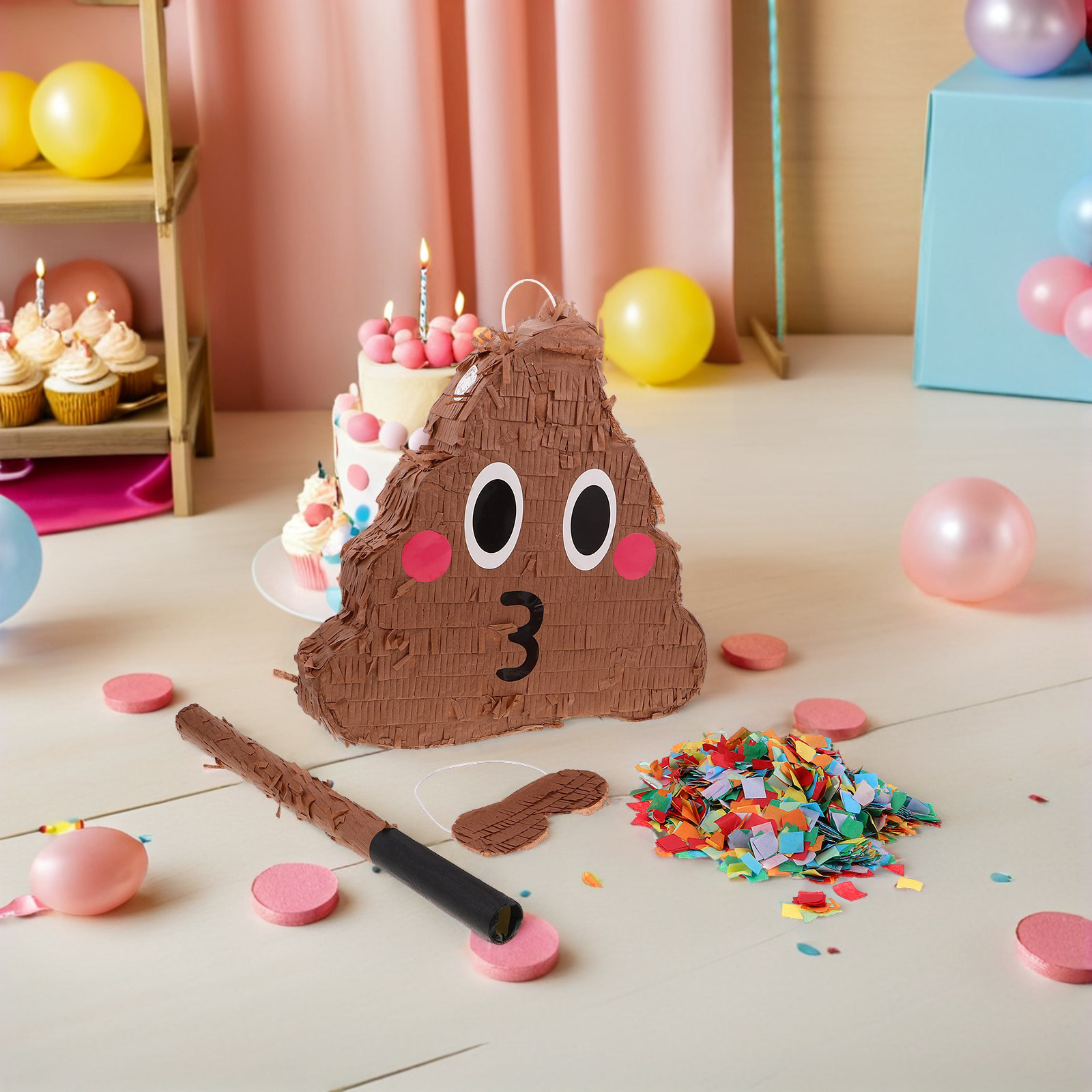 1 Set di Pinyata a Tema Cacca  - Party Games Easy Kids recensione e prezzo